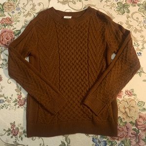 Brown cableknit Sweater